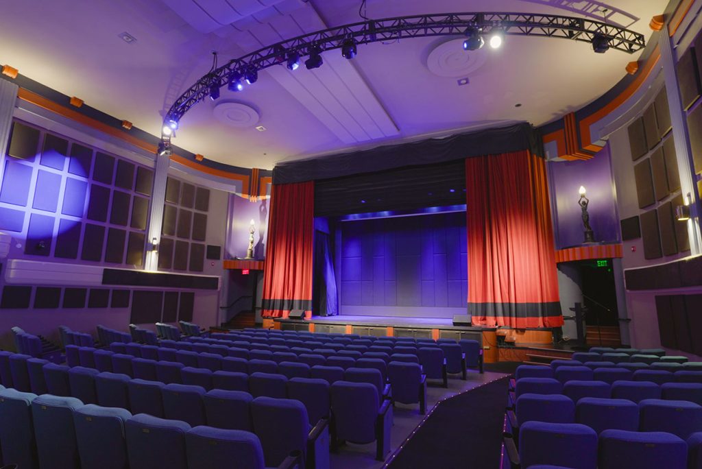 Book Our Space - a 400 sear soft seat theatre.